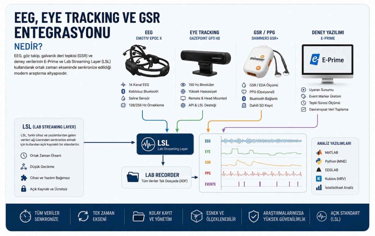EEG, Eye Tracking ve GSR Entegrasyonu