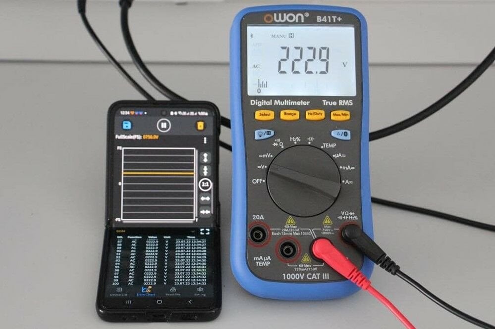 Owon B41T+ El Tipi Multimetre True RMS Bluetooth 4 1/25 Digit