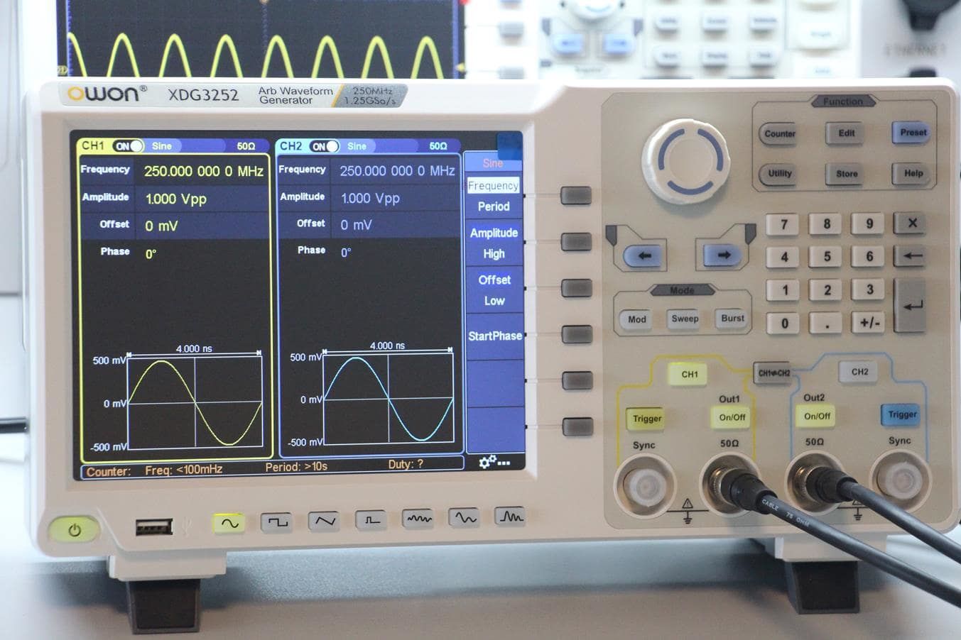 250 MHz 2 Kanal Fonksiyon Jeneratörü – XDG3252