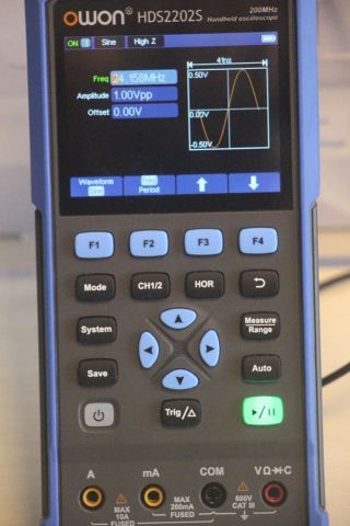 Owon HDS2202S 200 MHz El Tipi Osiloskop-Multimetre-FonkJen