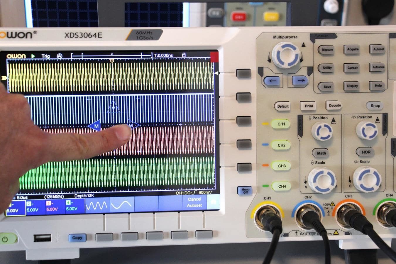 Owon XDS3064E Osiloskop 60MHz 4 Kanal 8'' DokEkr-Decode
