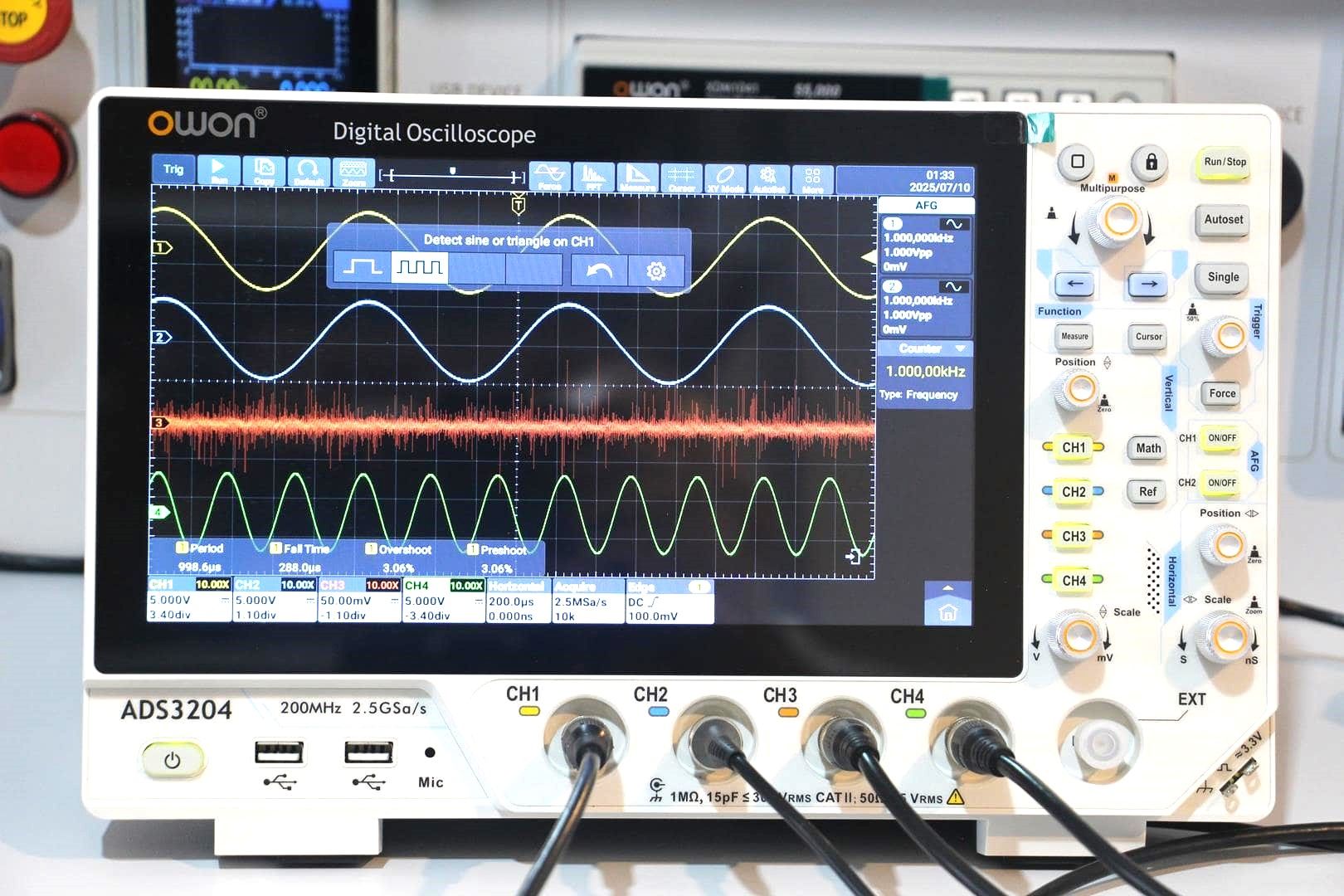 200 MHz 4 Kanal Osiloskop – ADS3204
