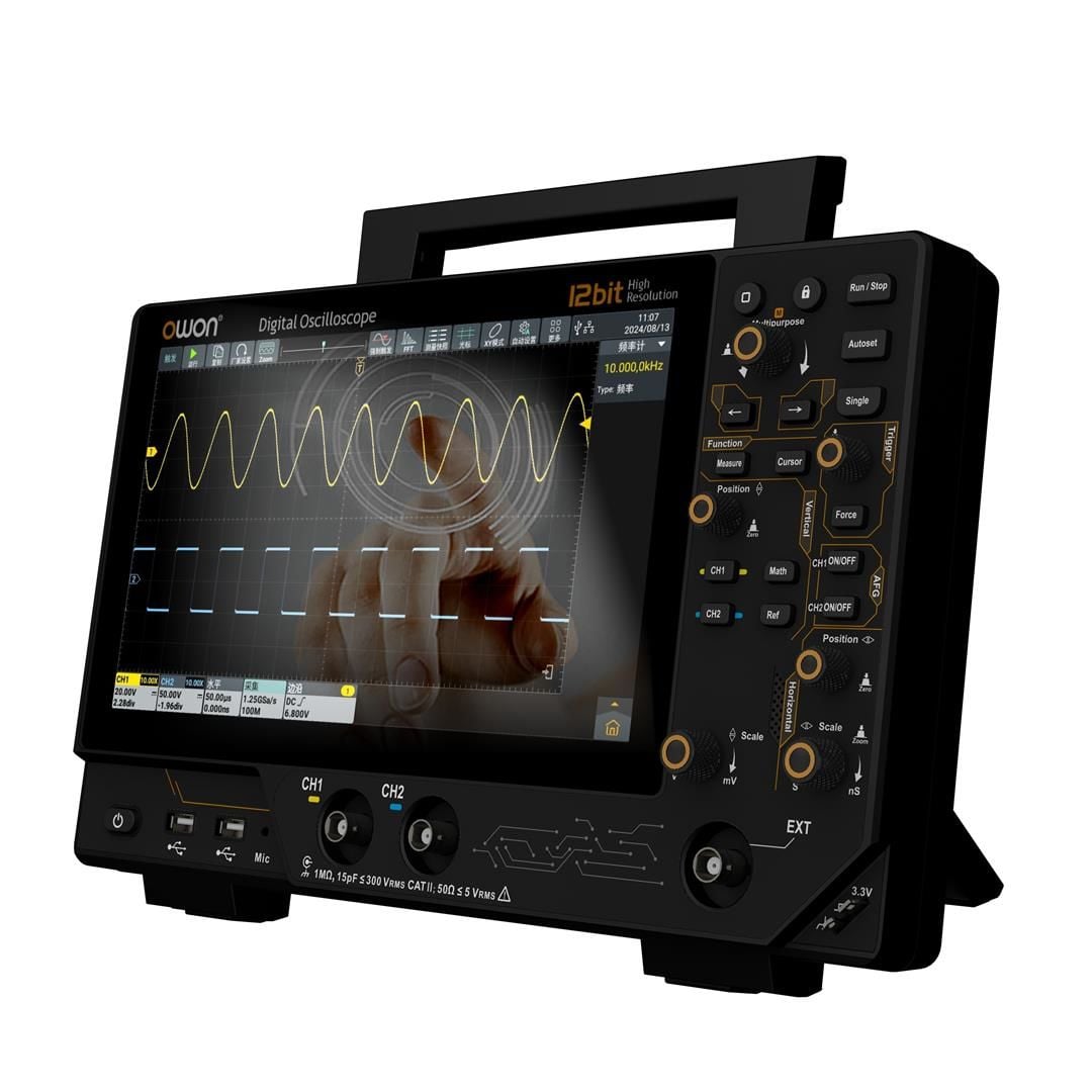Owon ADS3352A Osiloskop-350MHz-2Ch-10’’DokEkr-12Bit
