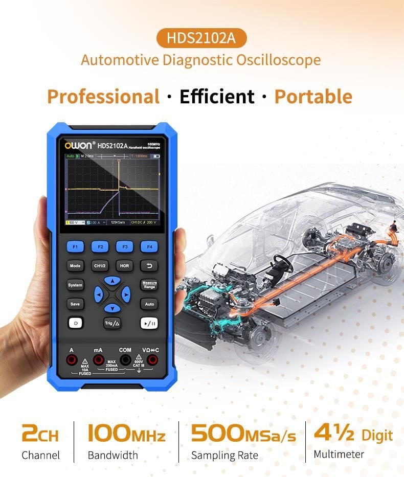 Otomotiv Osiloskop El Tipi – HDS2102A