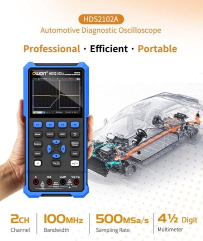 Osiloskop – OWON HDS2102A – Otomotiv – El Tipi