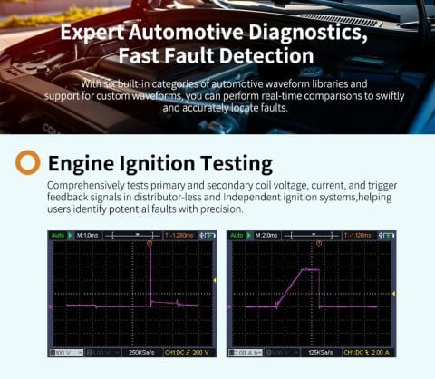 OWON HDS2102A – Otomotiv Teşhis Özellikli Taşınabilir Osiloskop