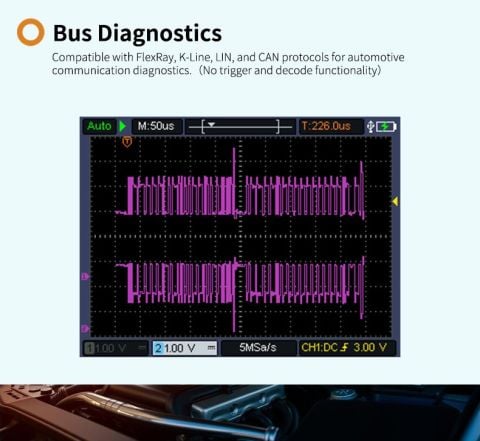 OWON HDS2102A – Otomotiv Teşhis Özellikli Taşınabilir Osiloskop
