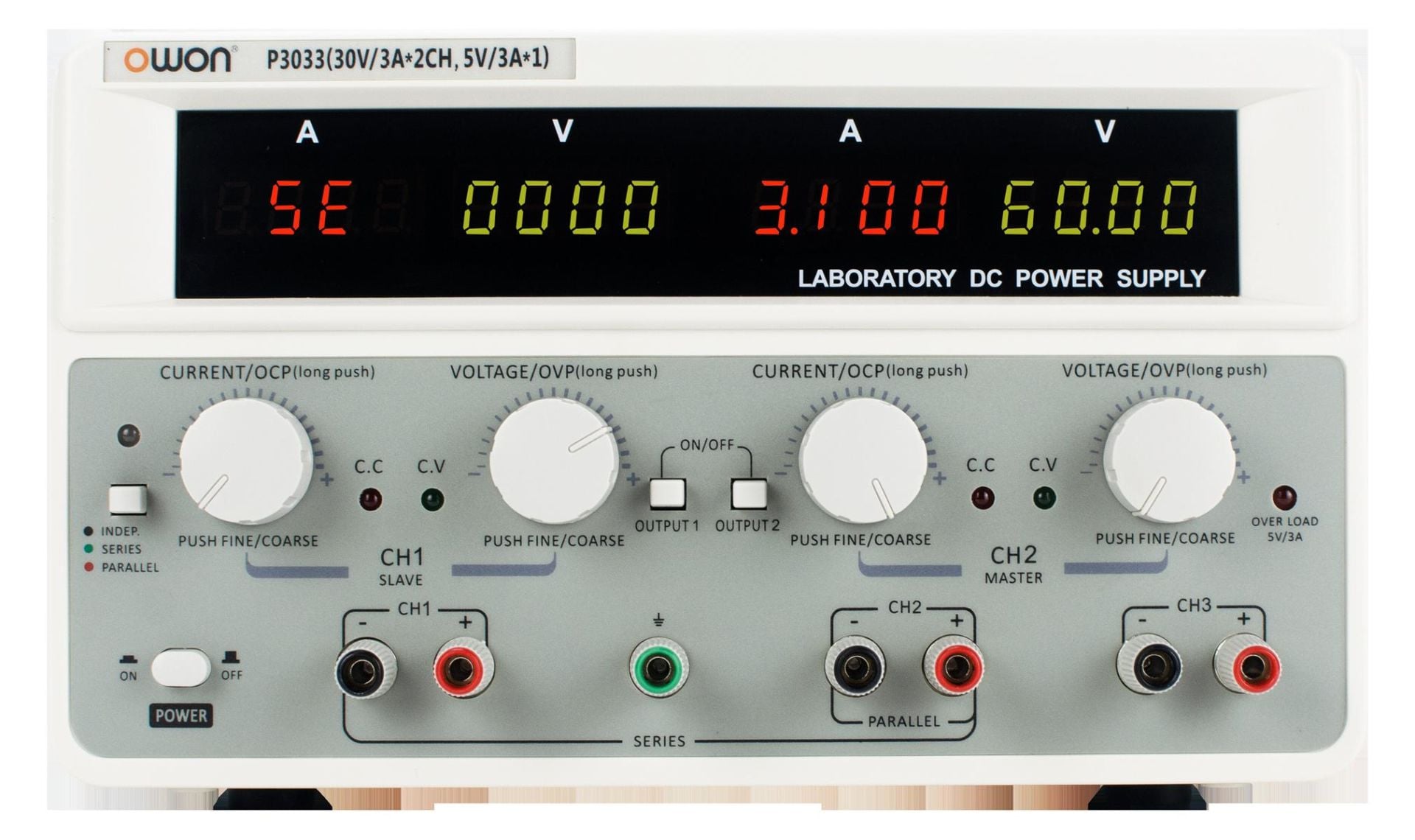 30V / 5A – DC Güç Kaynağı – 3 Kanal – OWON P3053
