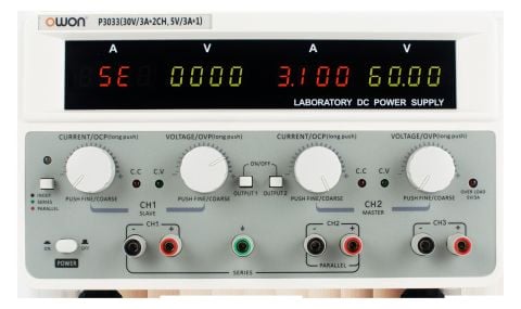 30V / 5A – DC Güç Kaynağı – 3 Kanal – OWON P3053