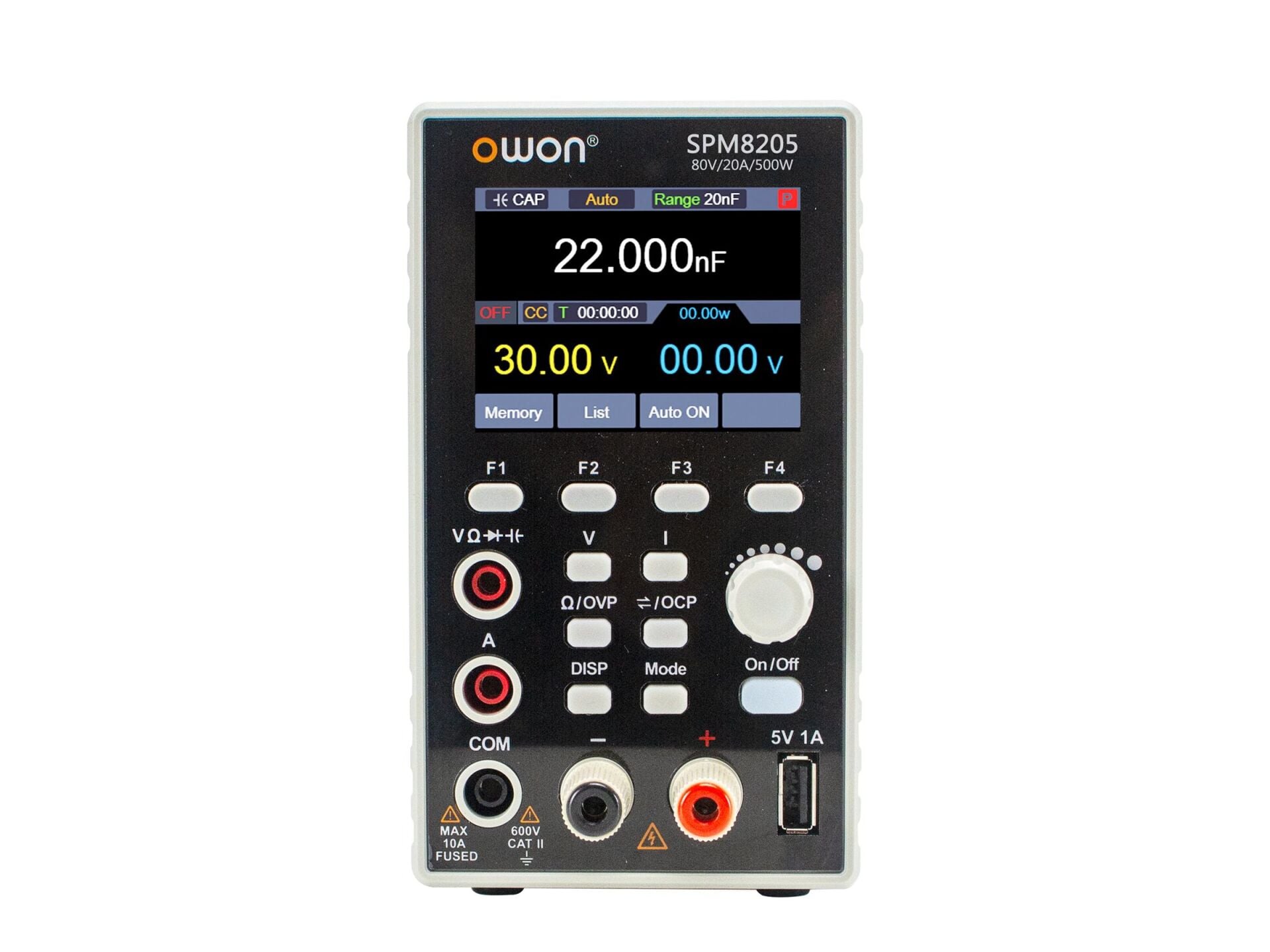 80V / 20A / 500W – DC Güç Kaynağı – Multimetre – OWON SPM8205