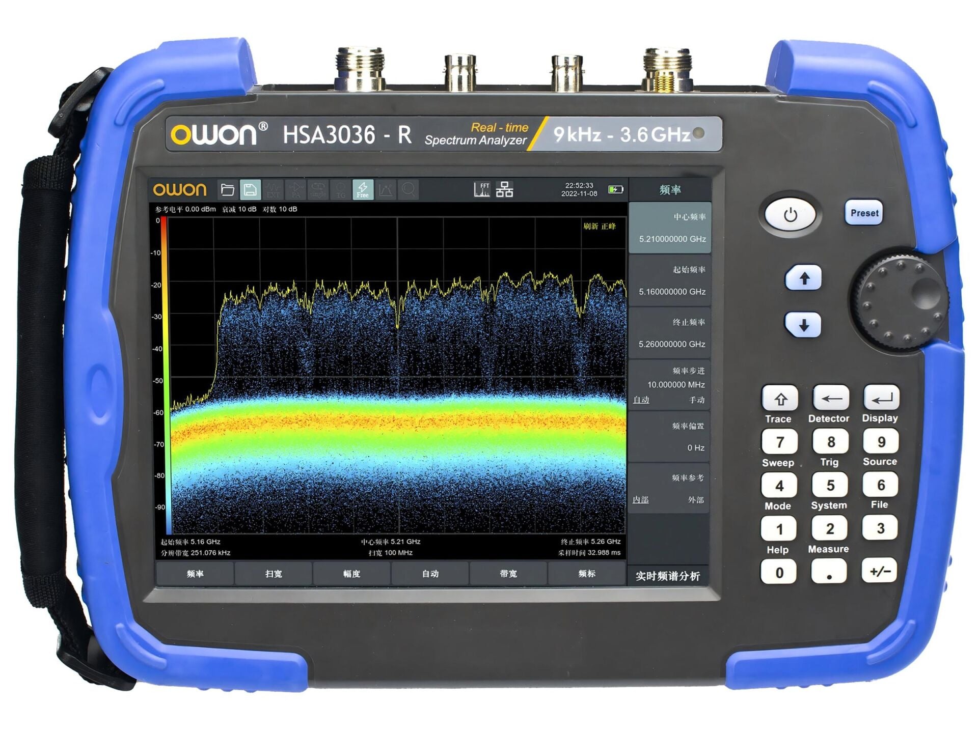 9 kHz – 3.6 GHz Gerçek Zamanlı Spektrum Analizörü OWON HSA3036-R
