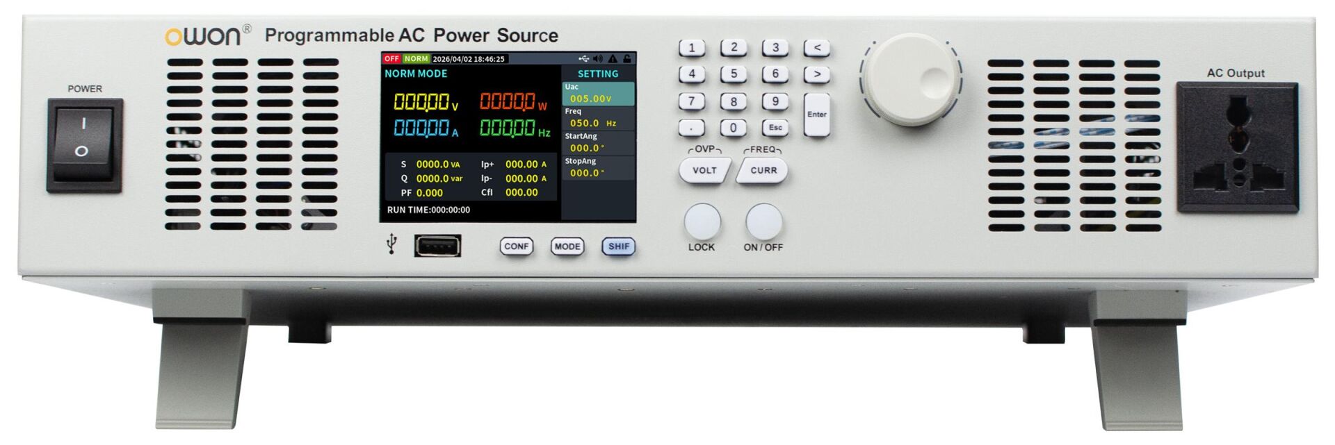 3 kVA – Programlanabilir AC/DC Güç Kaynağı – OWON ACP3045