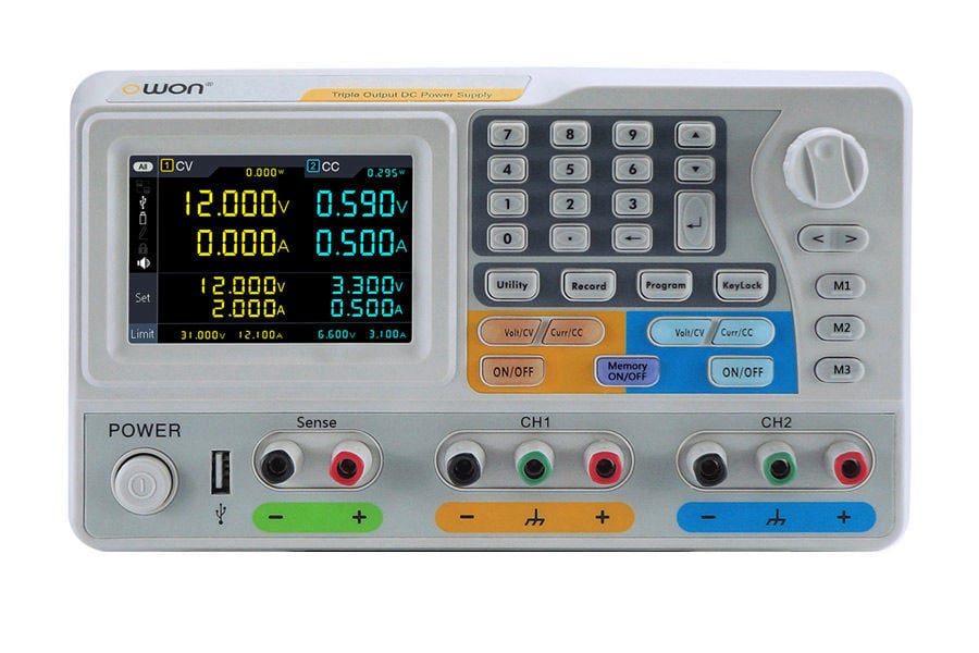 30V / 3A 198W 3 Kanallı Programlanabilir DC Güç Kaynağı OWON ODP3033